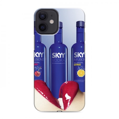 Дизайнерский силиконовый с усиленными углами чехол для Iphone 12 Mini Skyy Vodka