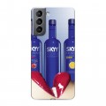 Дизайнерский пластиковый чехол для Samsung Galaxy S21 Skyy Vodka