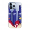 Дизайнерский силиконовый чехол для Iphone 13 Pro Skyy Vodka