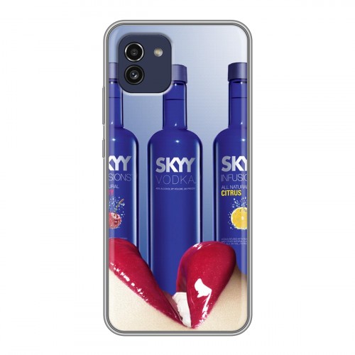 Дизайнерский силиконовый чехол для Samsung Galaxy A03 Skyy Vodka