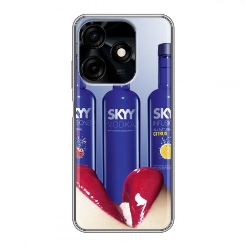 Дизайнерский силиконовый чехол для Tecno Spark 10C Skyy Vodka