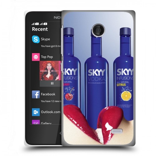 Дизайнерский пластиковый чехол для Nokia X Skyy Vodka