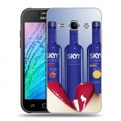 Дизайнерский пластиковый чехол для Samsung J1 Skyy Vodka