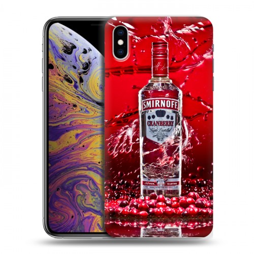 Дизайнерский силиконовый чехол для Iphone Xs Max Smirnoff