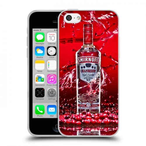 Дизайнерский пластиковый чехол для Iphone 5c Smirnoff