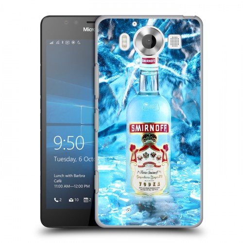 Дизайнерский пластиковый чехол для Microsoft Lumia 950 Smirnoff