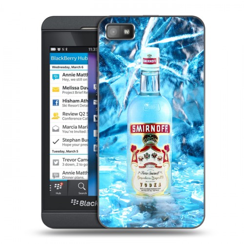 Дизайнерский пластиковый чехол для BlackBerry Z10 Smirnoff