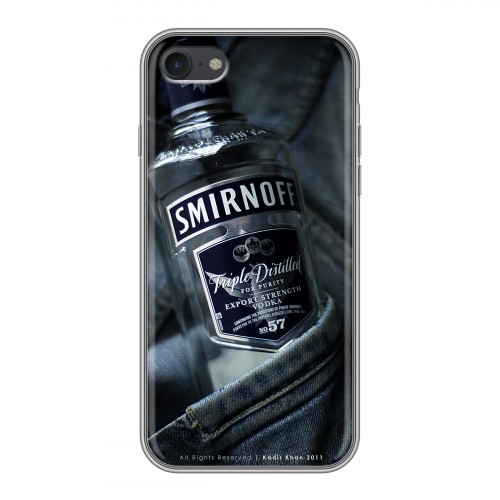 Дизайнерский силиконовый с усиленными углами чехол для Iphone 7 Smirnoff