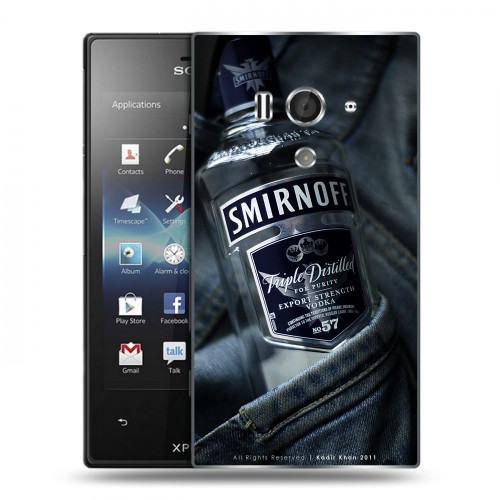 Дизайнерский пластиковый чехол для Sony Xperia acro S Smirnoff