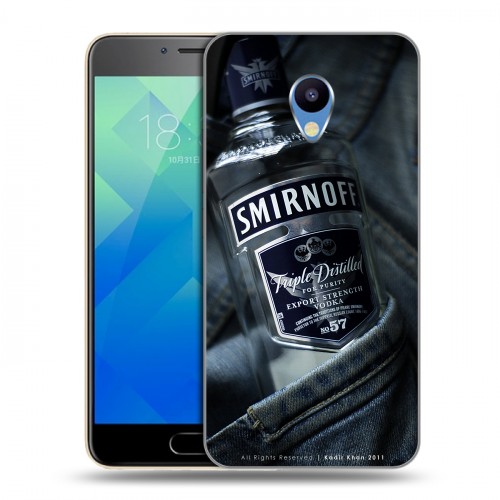 Дизайнерский пластиковый чехол для Meizu M5 Smirnoff