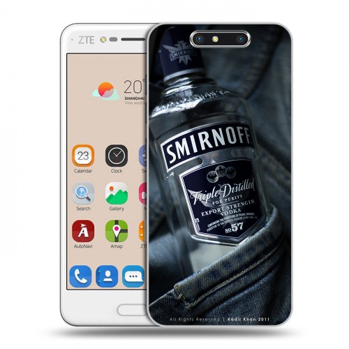 Дизайнерский пластиковый чехол для ZTE Blade V8 Smirnoff