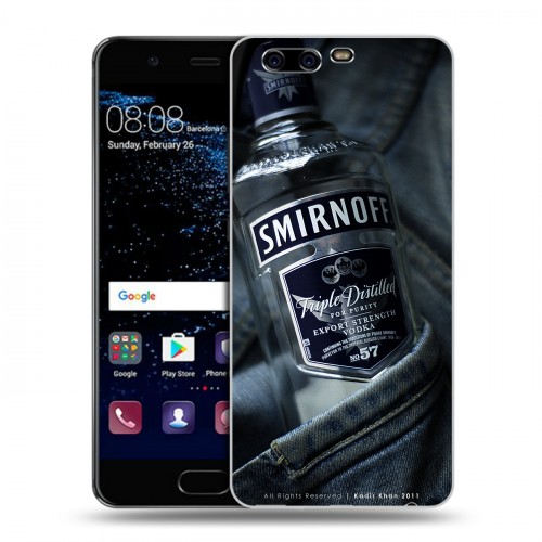 Дизайнерский пластиковый чехол для Huawei P10 Smirnoff