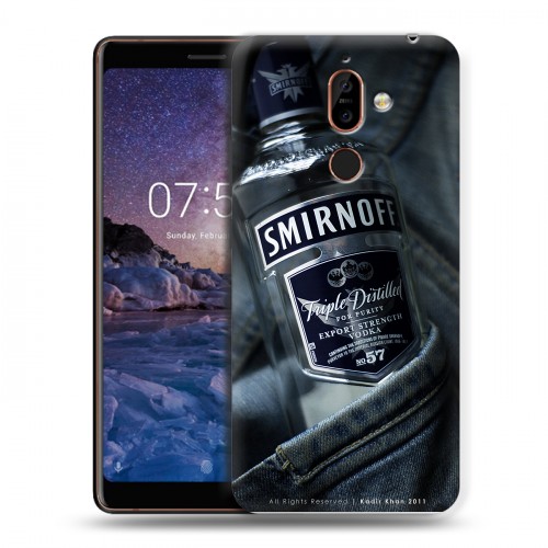 Дизайнерский пластиковый чехол для Nokia 7 Plus Smirnoff