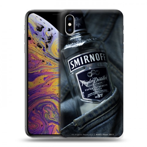 Дизайнерский силиконовый чехол для Iphone Xs Max Smirnoff