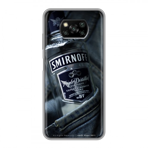 Дизайнерский силиконовый с усиленными углами чехол для Xiaomi Poco X3 Smirnoff