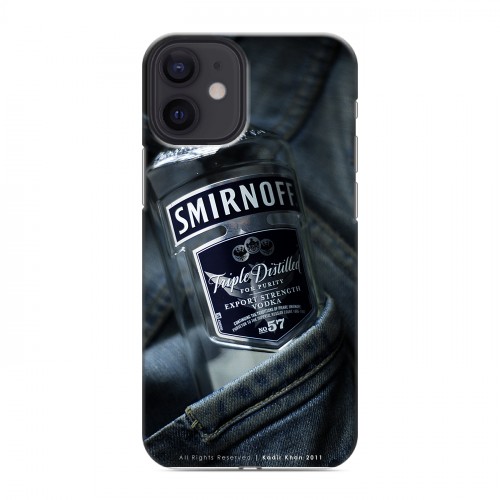 Дизайнерский силиконовый с усиленными углами чехол для Iphone 12 Mini Smirnoff