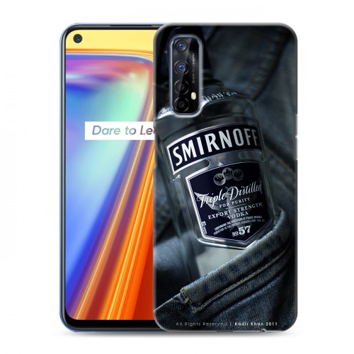 Дизайнерский силиконовый с усиленными углами чехол для Realme 7 Smirnoff