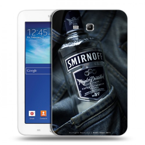 Дизайнерский силиконовый чехол для Samsung Galaxy Tab 3 Lite Smirnoff