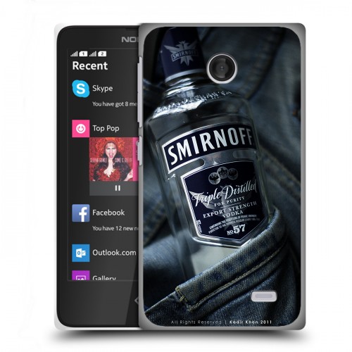 Дизайнерский пластиковый чехол для Nokia X Smirnoff