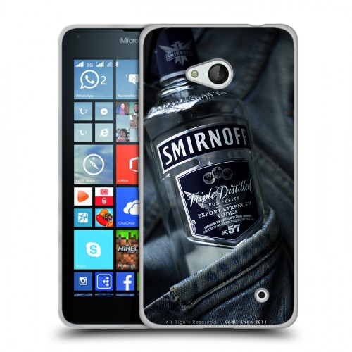 Дизайнерский пластиковый чехол для Microsoft Lumia 640 Smirnoff