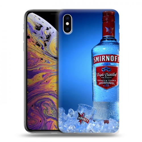 Дизайнерский силиконовый чехол для Iphone Xs Max Smirnoff