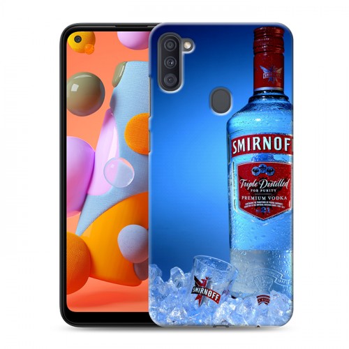 Дизайнерский силиконовый с усиленными углами чехол для Samsung Galaxy A11 Smirnoff