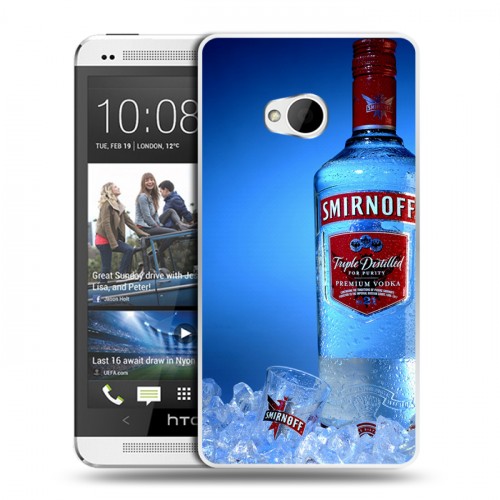 Дизайнерский пластиковый чехол для HTC One (M7) Dual SIM Smirnoff