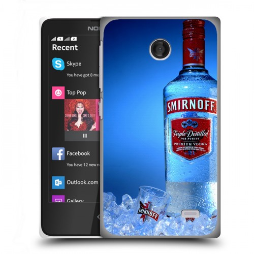 Дизайнерский пластиковый чехол для Nokia X Smirnoff