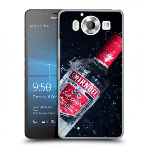 Дизайнерский пластиковый чехол для Microsoft Lumia 950 Smirnoff