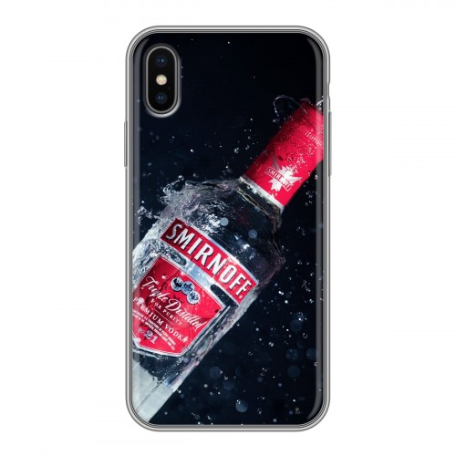 Дизайнерский силиконовый чехол для Iphone x10 Smirnoff