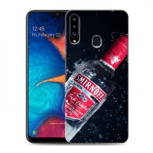 Дизайнерский пластиковый чехол для Samsung Galaxy A20s Smirnoff