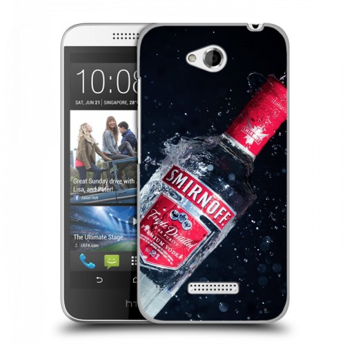 Дизайнерский пластиковый чехол для HTC Desire 616 Smirnoff