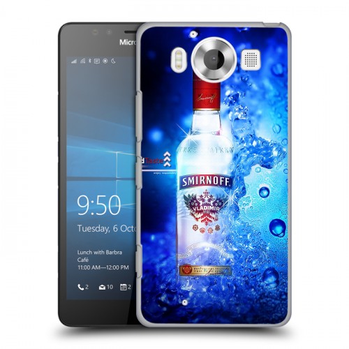 Дизайнерский пластиковый чехол для Microsoft Lumia 950 Smirnoff