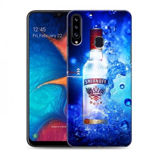 Дизайнерский пластиковый чехол для Samsung Galaxy A20s Smirnoff