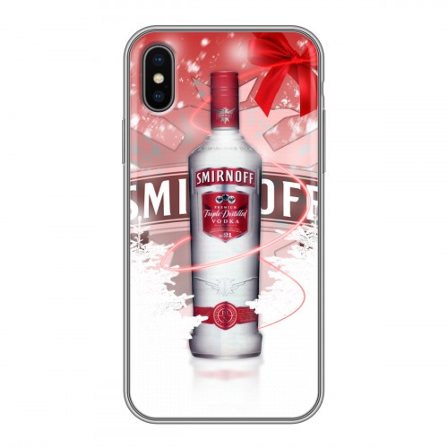 Дизайнерский силиконовый чехол для Iphone x10 Smirnoff