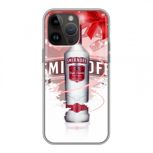 Дизайнерский силиконовый чехол для Iphone 14 Pro Max Smirnoff