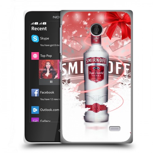 Дизайнерский пластиковый чехол для Nokia X Smirnoff