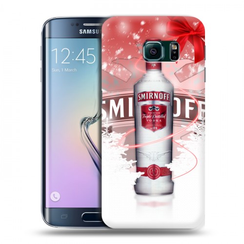 Дизайнерский пластиковый чехол для Samsung Galaxy S6 Edge Smirnoff