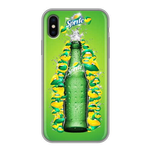 Дизайнерский силиконовый чехол для Iphone x10 Sprite