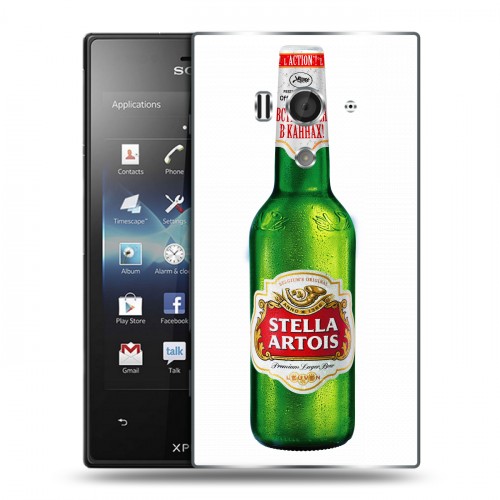 Дизайнерский пластиковый чехол для Sony Xperia acro S Stella Artois