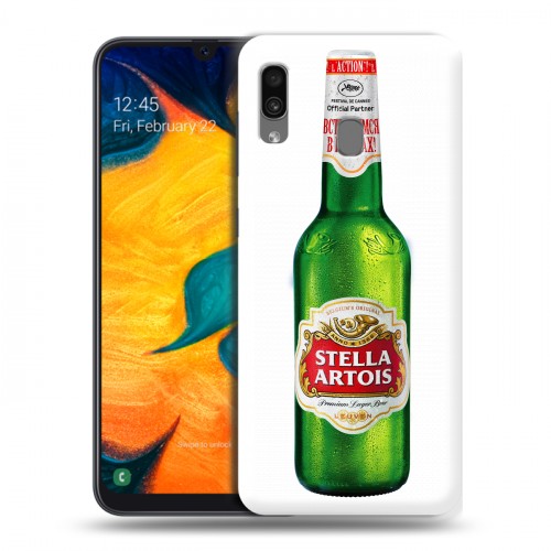 Дизайнерский силиконовый чехол для Samsung Galaxy A30 Stella Artois