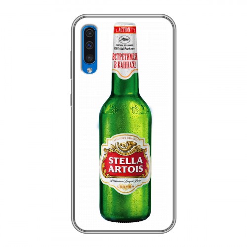 Дизайнерский силиконовый чехол для Samsung Galaxy A50 Stella Artois