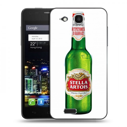 Дизайнерский пластиковый чехол для Alcatel One Touch Idol Ultra Stella Artois