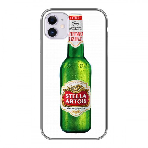 Дизайнерский силиконовый чехол для Iphone 11 Stella Artois