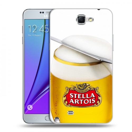 Дизайнерский пластиковый чехол для Samsung Galaxy Note 2 Stella Artois