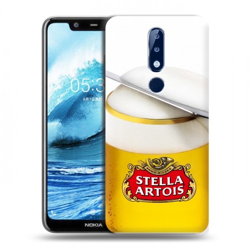 Дизайнерский силиконовый чехол для Nokia 5.1 Plus Stella Artois