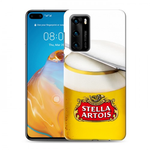 Дизайнерский пластиковый чехол для Huawei P40 Stella Artois