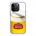 Дизайнерский силиконовый чехол для Iphone 14 Pro Stella Artois