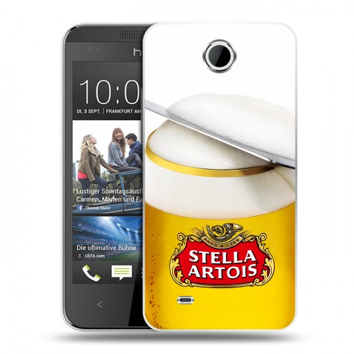 Дизайнерский пластиковый чехол для HTC Desire 300 Stella Artois