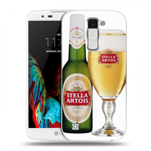 Дизайнерский пластиковый чехол для LG K10 Stella Artois